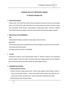 pedoman kerja direksi - Mandom Indonesia Tbk