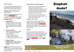 Leaflet Prosedur Evakuasi Tsunami Kabupaten Gianyar