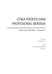 etika profesi dan profesional bekerja