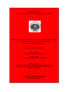 laporan kemajuan penelitian - Pustaka Ilmiah Universitas Padjadjaran