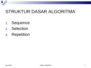 STRUKTUR DASAR ALGORITMA