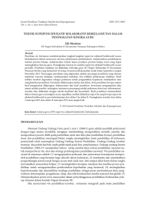 TEKNIK SUPERVISI EDUKATIF KOLABORATIF BERKELANJUTAN