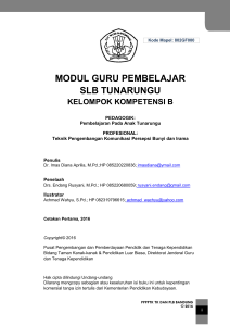 modul guru pembelajar slb tunarungu