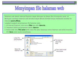 Halaman web dalam Internet Explorer dapat disimpan ke dalam file