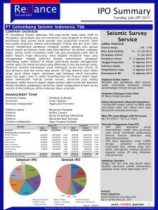 Gelombang Seismic Indonesia IPO Summary