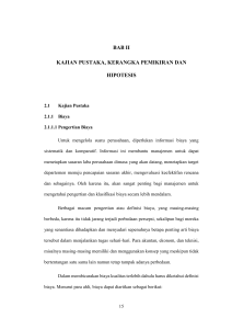 bab ii kajian pustaka, kerangka pemikiran dan hipotesis