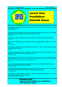 Jurnal Ilmu Pendidikan Sekolah Dasar - PGSD UNEJ