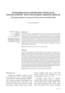 pengembangan instrumen penilaian ranah afektif mata pelajaran