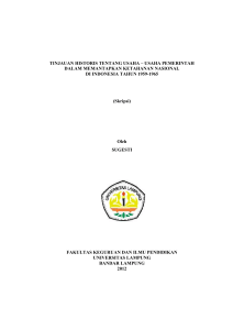 TINJAUAN HISTORIS TENTANG USAHA – USAHA PEMERINTAH