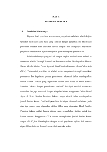 BAB II TINJAUAN PUSTAKA 2.1. Penelitian Sebelumnya Tinjauan