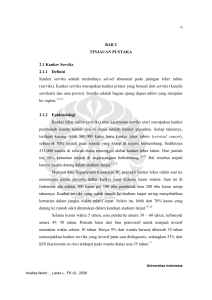 BAB 2 TINJAUAN PUSTAKA 2.1 Kanker Serviks 2.1.1 Definisi