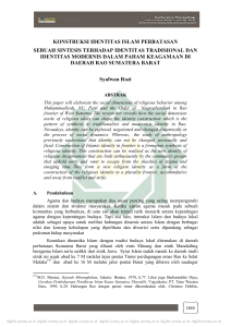 konstruksi identitas islam perbatasan sebuah sintesis terhadap