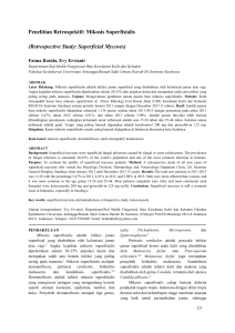 Penelitian Retrospektif: Mikosis Superfisialis (Retrospective Study