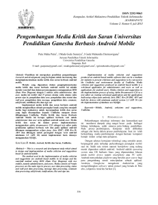 Pengembangan Media Kritik dan Saran Universitas