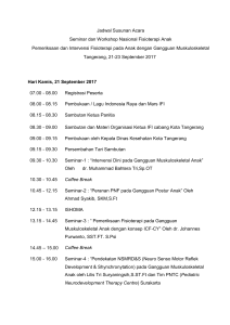 Jadwal Susunan Acara Seminar dan Workshop Nasional Fisioterapi