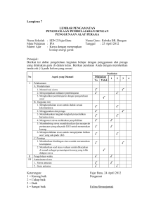 Lampiran 7 LEMBAR PENGAMATAN PENGELOLAAN
