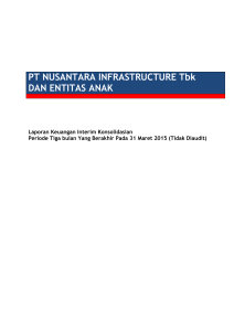 PT NUSANTARA INFRASTRUCTURE Tbk DAN ENTITAS ANAK