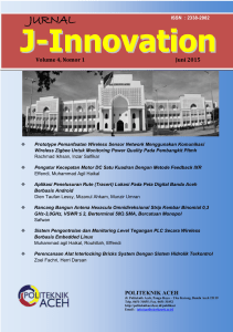 J-Innovation, Vol.4, No.1 Juni 2015