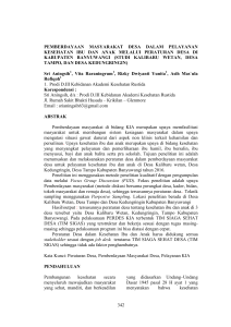 342 pemberdayaan masyarakat desa dalam pelayanan kesehatan