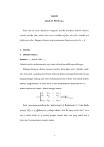 4 BAB II KAJIAN PUSTAKA Pada bab ini akan diuraikan mengenai