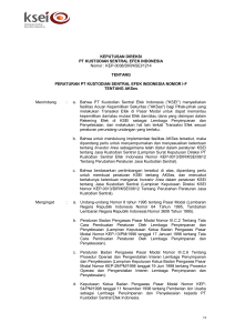 Peraturan PT Kustodian Sentral Efek Indonesia Nomor I-F