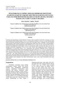 pengembangan modul biologi berbasis discovery