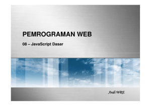 PEMROGRAMAN WEB 08 – JavaScript Dasar