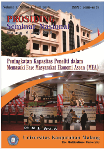 Prosiding Seminar Nasional Penelitian 2015 1 LPPM Universitas