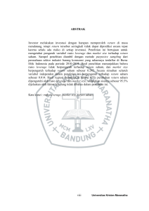 viii ABSTRAK Investor melakukan investasi dengan harapan