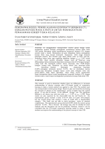 Unnes Physics Education Journal Info Artikel Abstrak Abstract