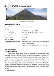 6.3. G. SOPUTAN, Sulawesi Utara - Pusat Vulkanologi dan Mitigasi