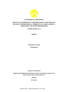 universitas indonesia tinjauan yuridis dan viktimologis anak sebagai