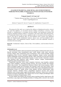 ANALISIS FUNDAMENTAL, SUKU BUNGA, DAN