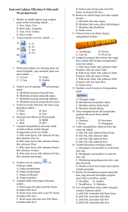 Soal-soal Latihan TIK kelas 8 (Microsoft Word dan Excel)