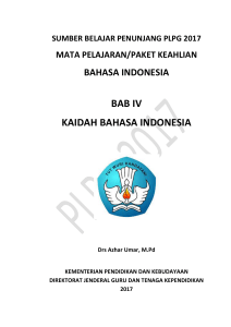 BAB IV KAIDAH BAHASA INDONESIA