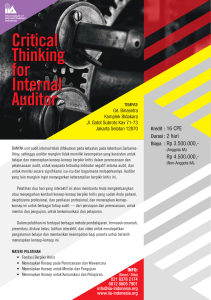 Critical thinking for internal auditor