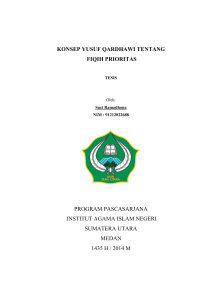 konsep yusuf qardhawi tentang fiqih prioritas