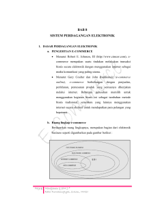 SISTEM PERDAGA BAB 8 SISTEM PERDAGANGAN ELEKTRONIK