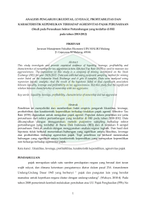 1 ANALISIS PENGARUH LIKUIDITAS, LEVERAGE