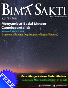 Menyambut Badai Meteor Camelopardalids