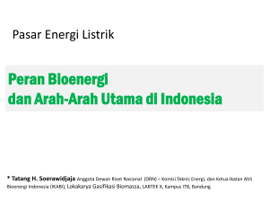 Energi Terbarukan – Bioenergi