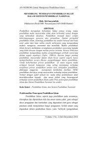 AN-NIDHOM (Jurnal Manajemen Pendidikan Islam) Volume 1 No. 2