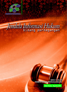 Edisi Kedua - Agustus 2011 Jendela Informasi Hukum Bidang