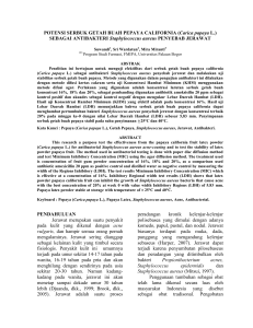 POTENSI SERBUK GETAH BUAH PEPAYA CALIFORNIA (Carica