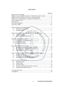 DAFTAR ISI Halaman DRAFT TUGAS AKHIR