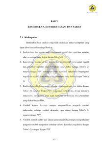 BAB V KESIMPULAN, KETERBATASAN, DAN SARAN 5.1