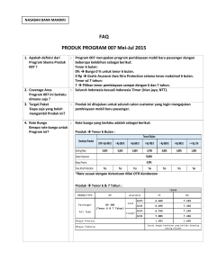 FAQ PRODUK PROGRAM 007 Mei-Jul 2015