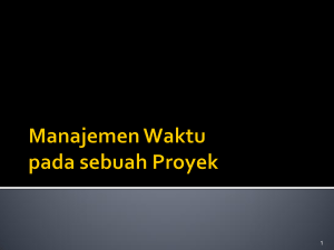 Manajemen Waktu Proyek