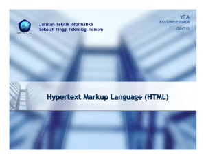 Hypertext Markup Language (HTML)