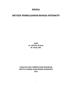 modul metode pembelajaran bahasa interaktif